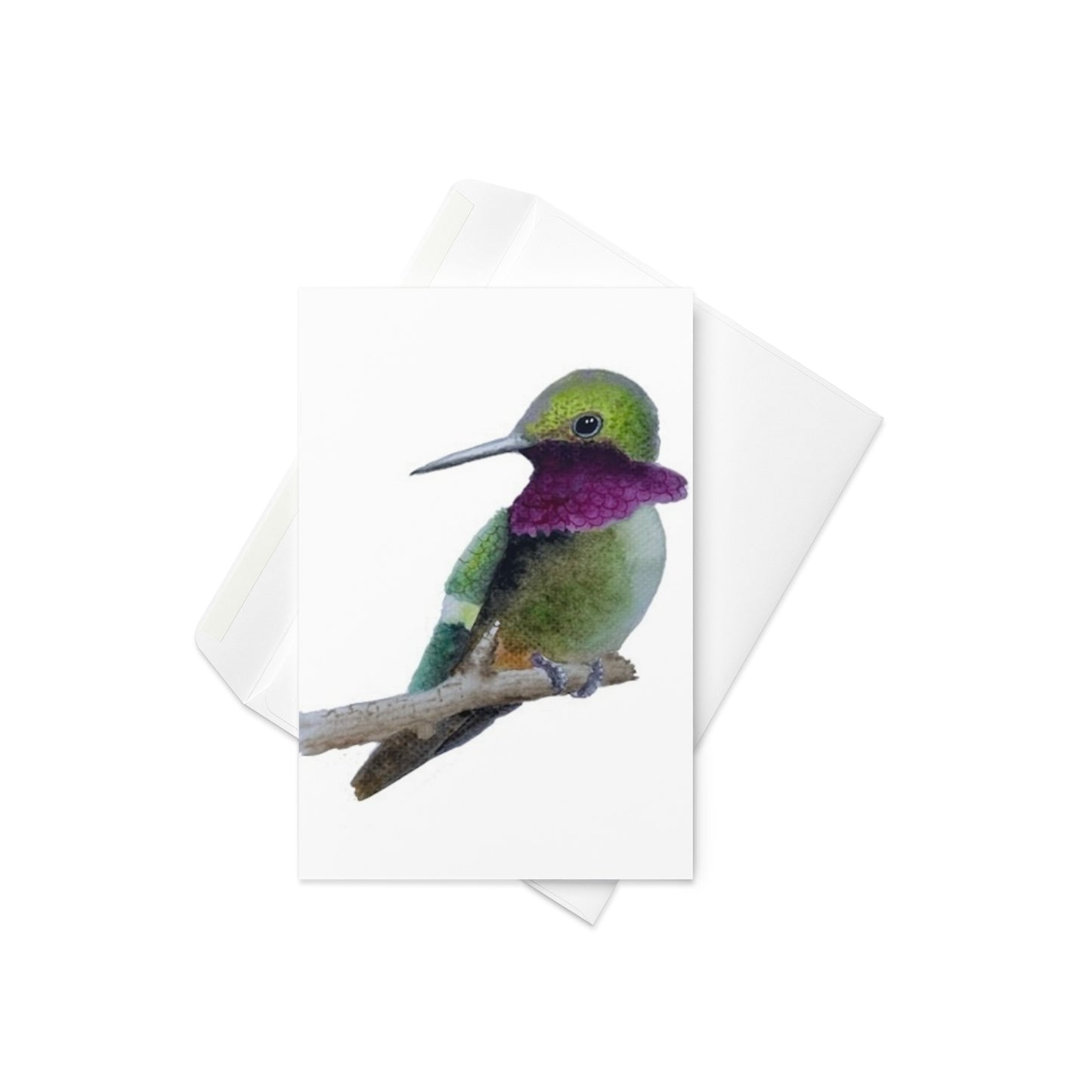 Amethyst Throated Hummingbird Greeting Cards - Set of 7